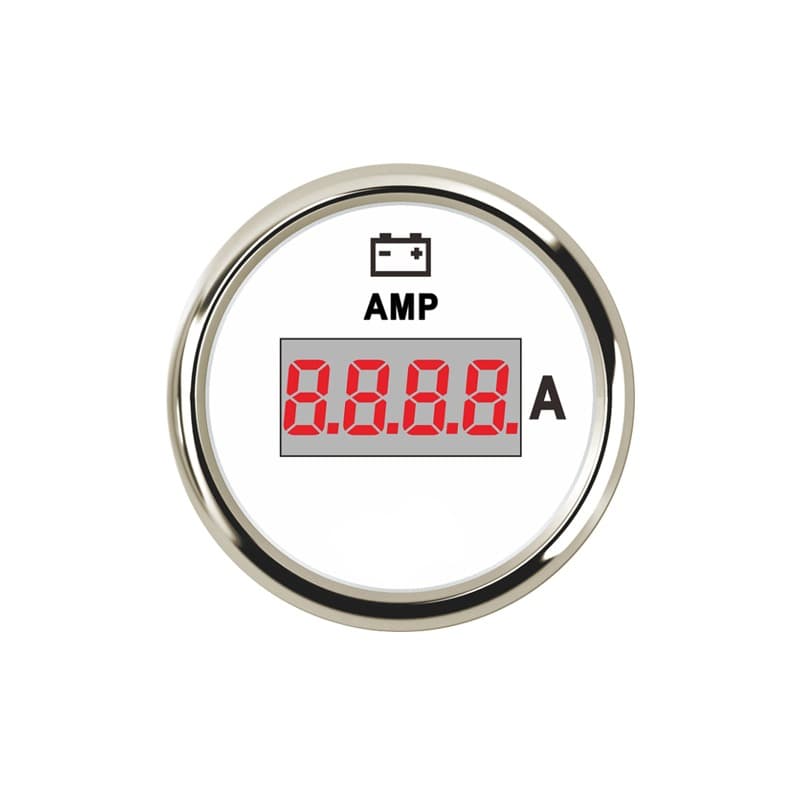 LED Digital Ampere Gauge Boat AMP Meter for Yacht, Truck and Car