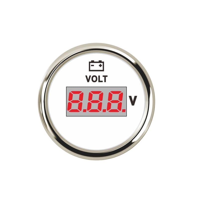 Digital LED Voltmeter Gauge Marine Boat Voltage Meter for Car and Generator